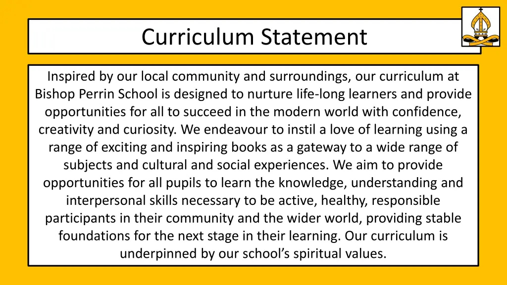curriculum statement
