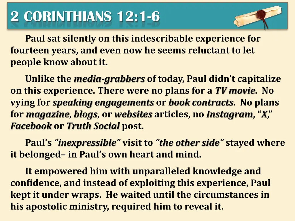 2 corinthians 12 1 6 6