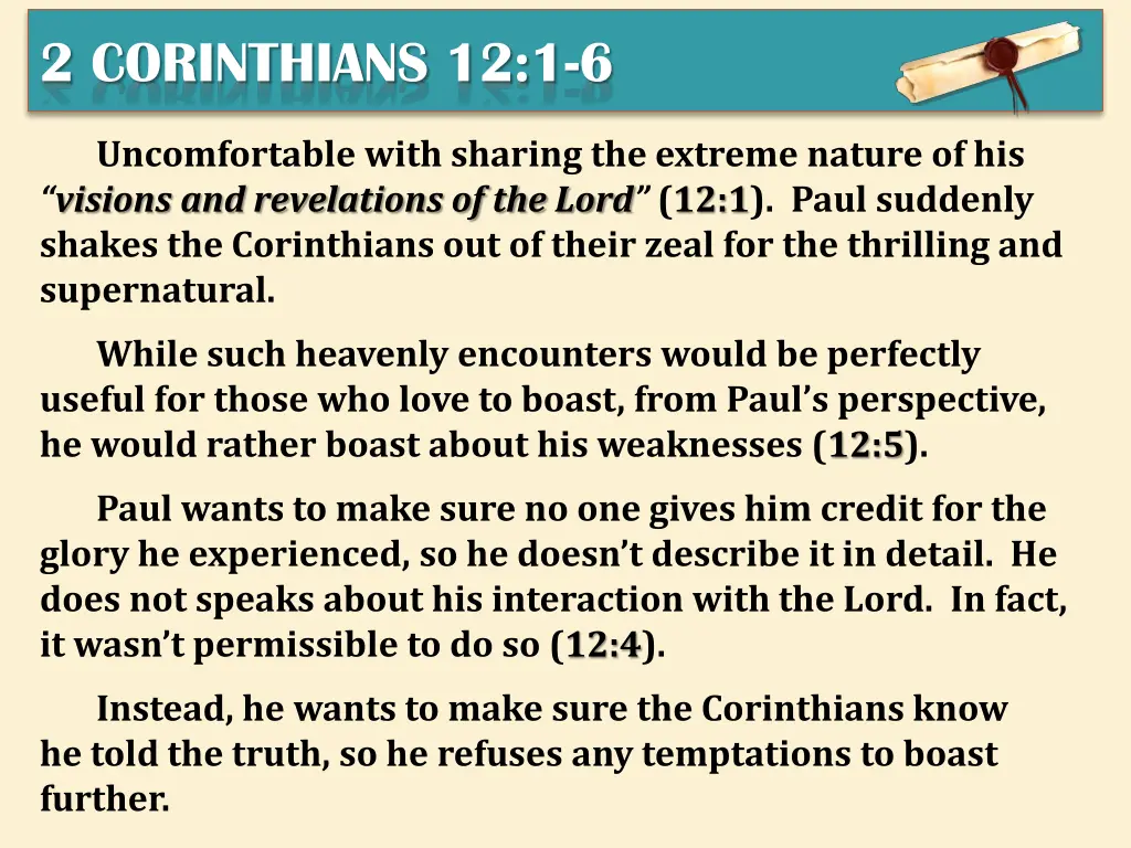 2 corinthians 12 1 6 7