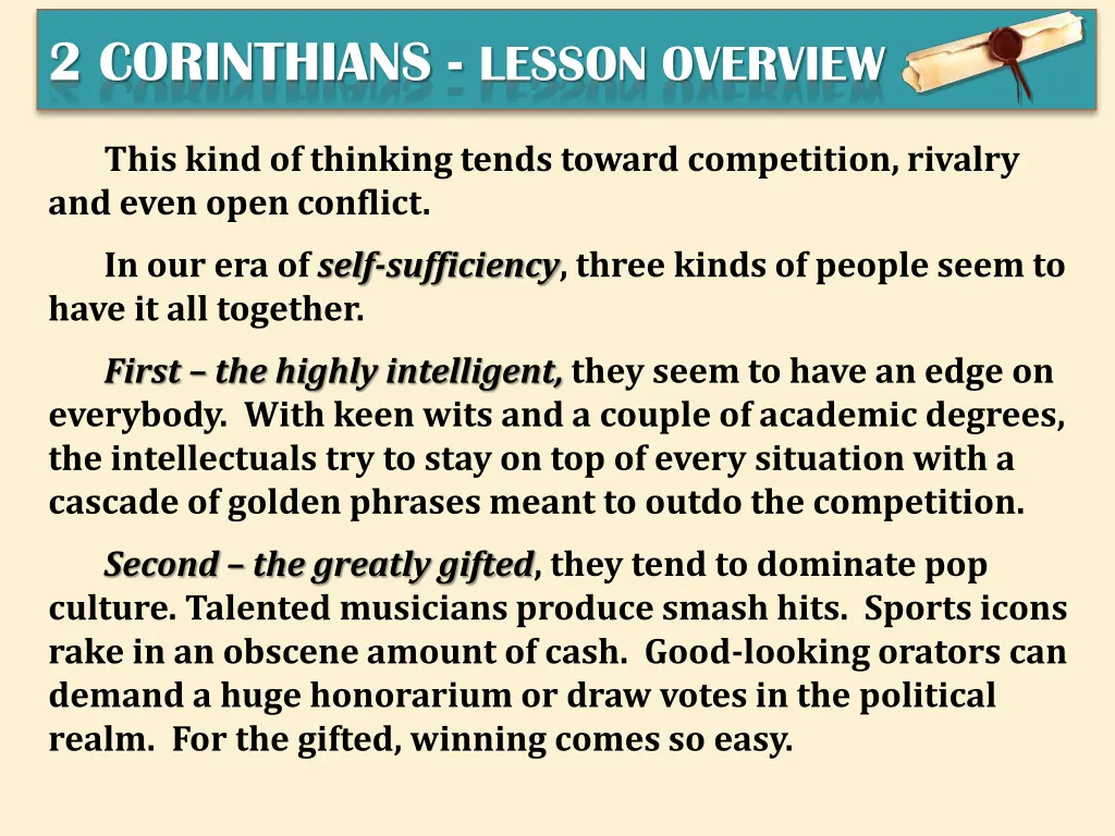 2 corinthians lesson overview 1