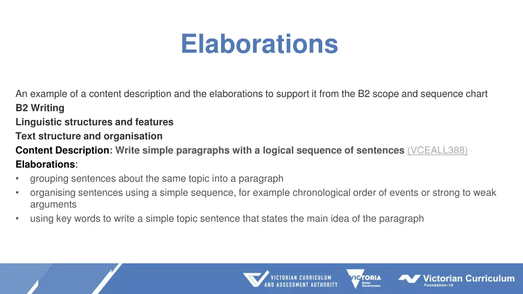 elaborations