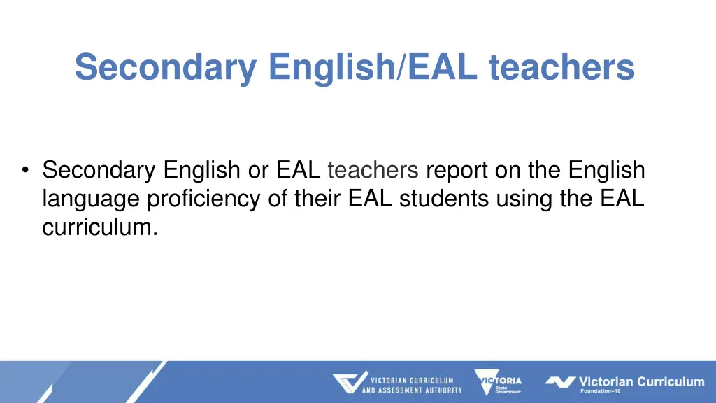 secondary english eal teachers