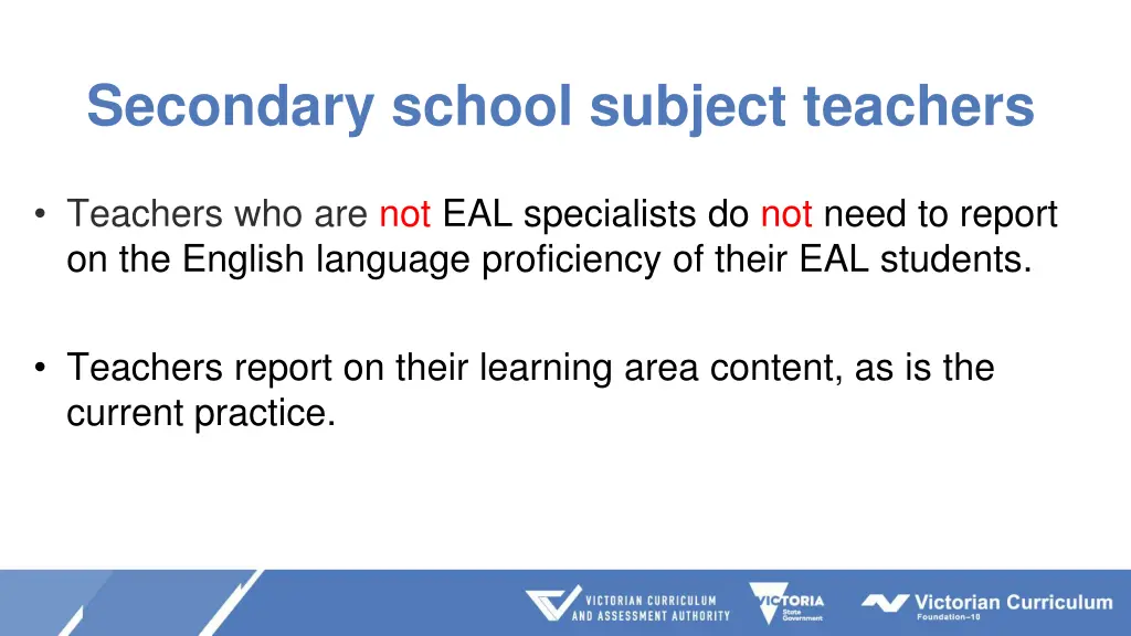 secondary school subject teachers