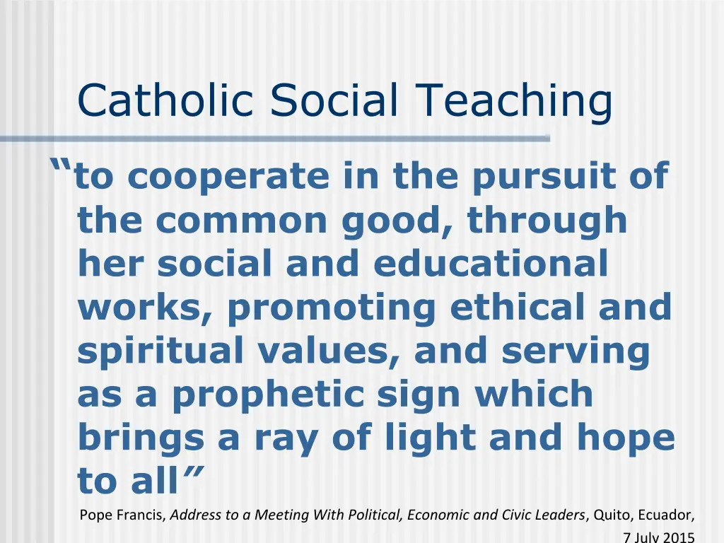 catholic social teaching 3