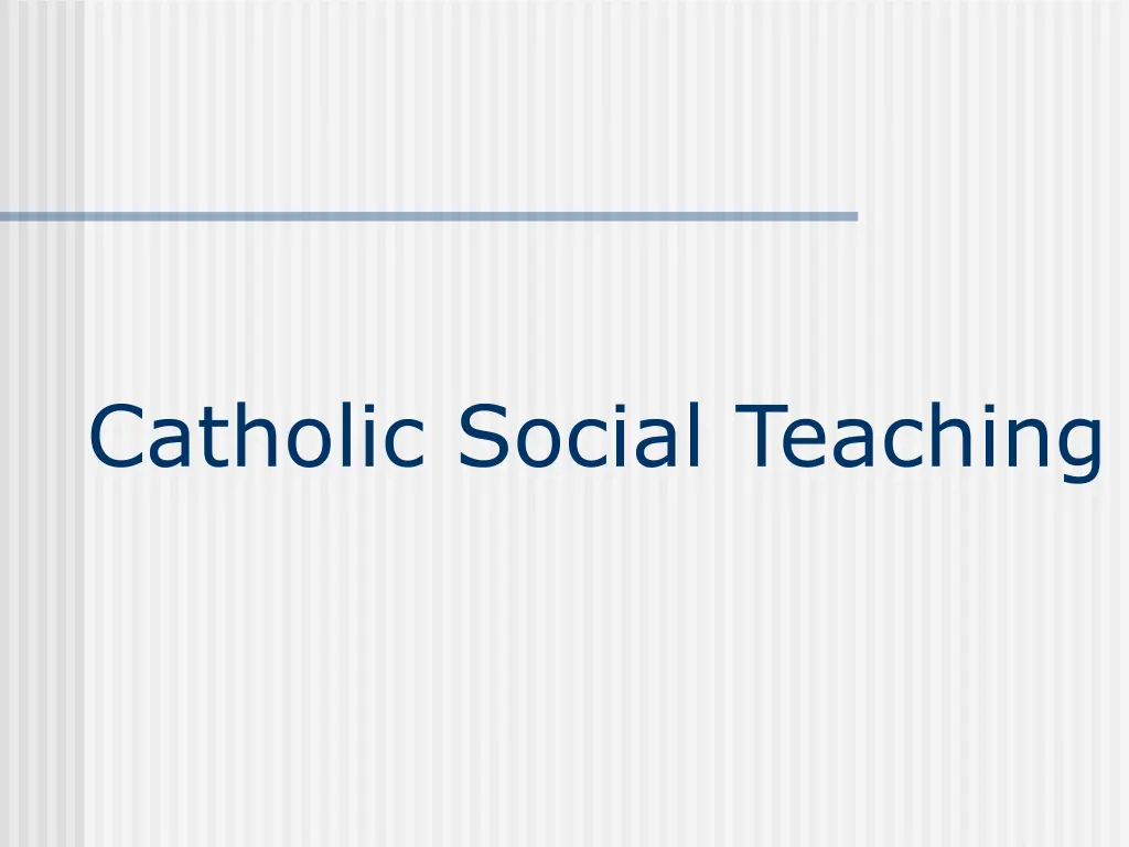 catholic social teaching 4