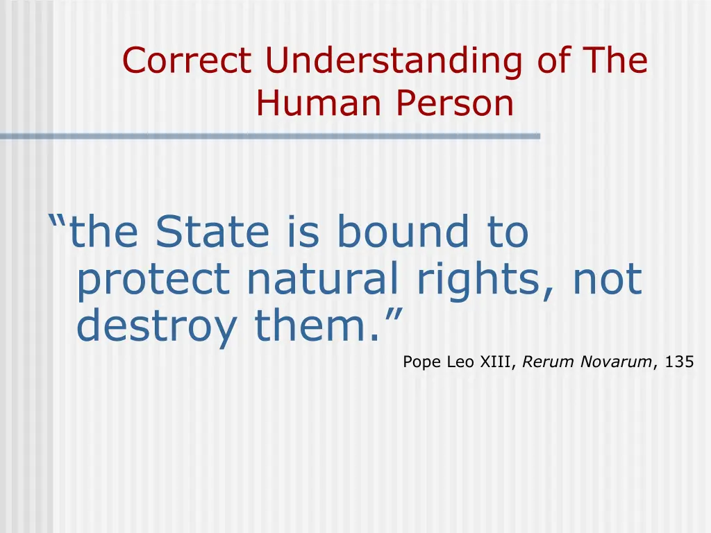 correct understanding of the human person 2