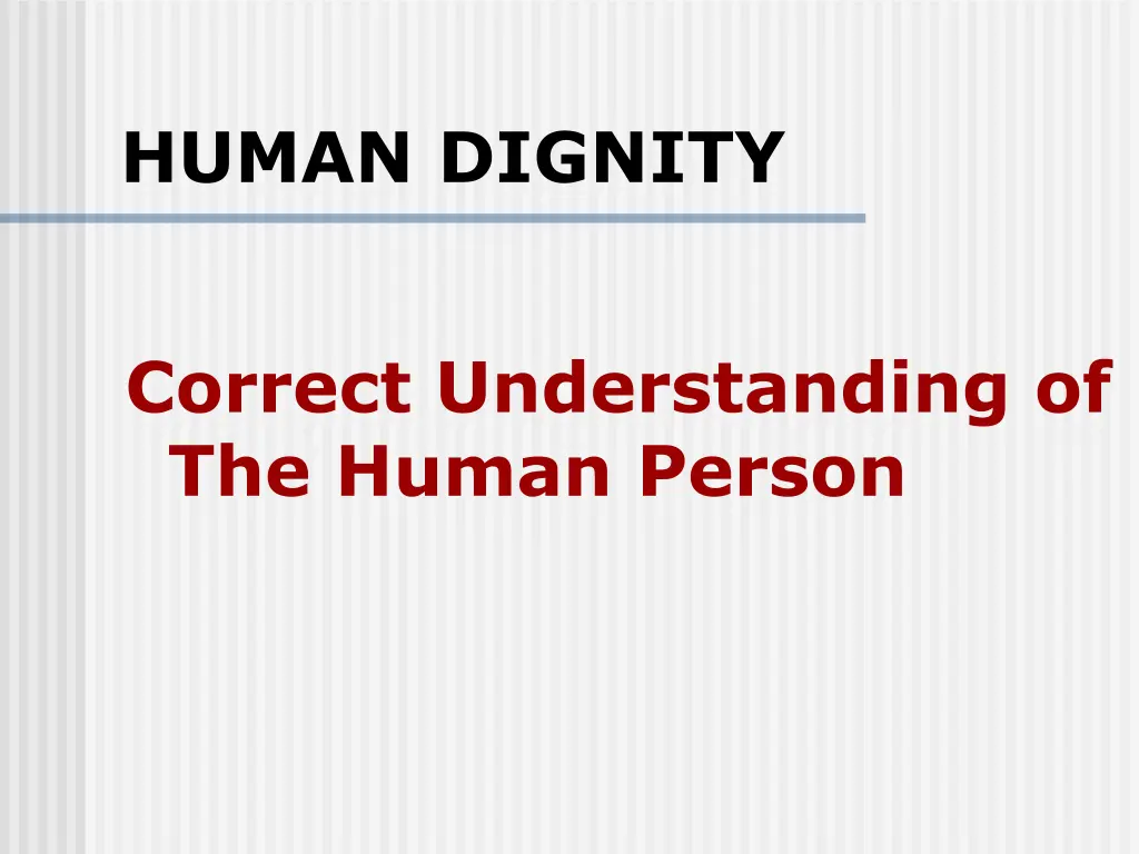 human dignity
