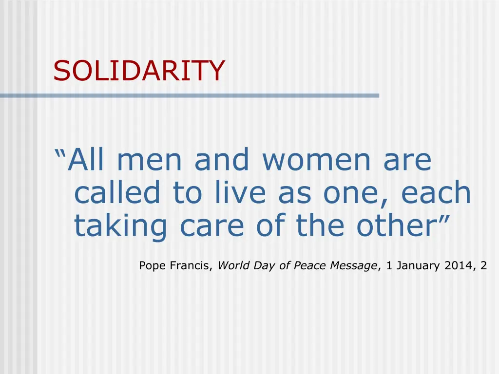 solidarity