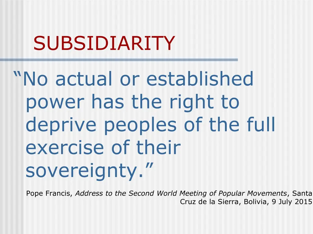 subsidiarity 1
