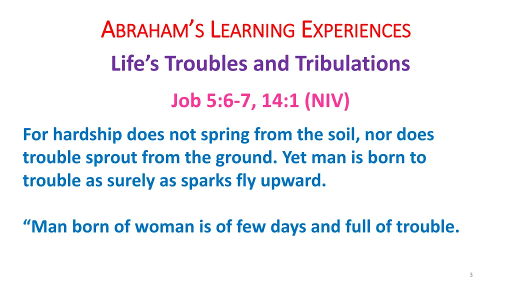 a a braham braham s s l l earning life s troubles 1