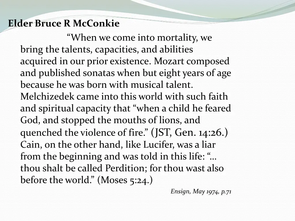 elder bruce r mcconkie bring the talents