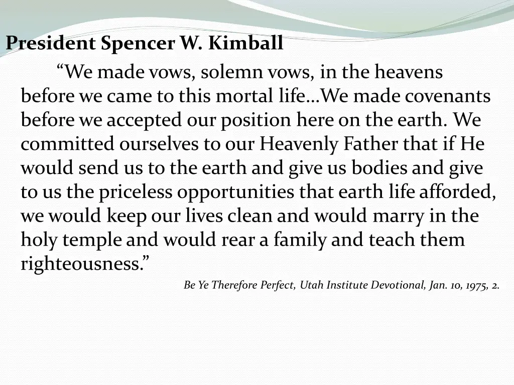 president spencer w kimball we made vows solemn