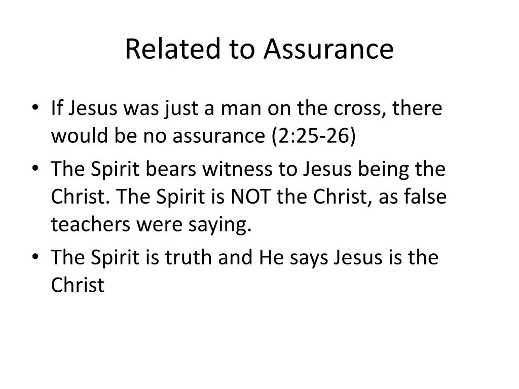 related to assurance