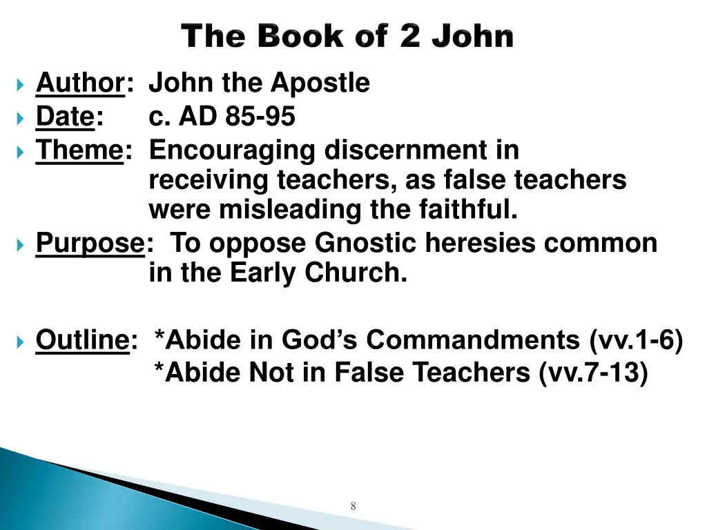 author john the apostle date c ad 85 95 theme 1