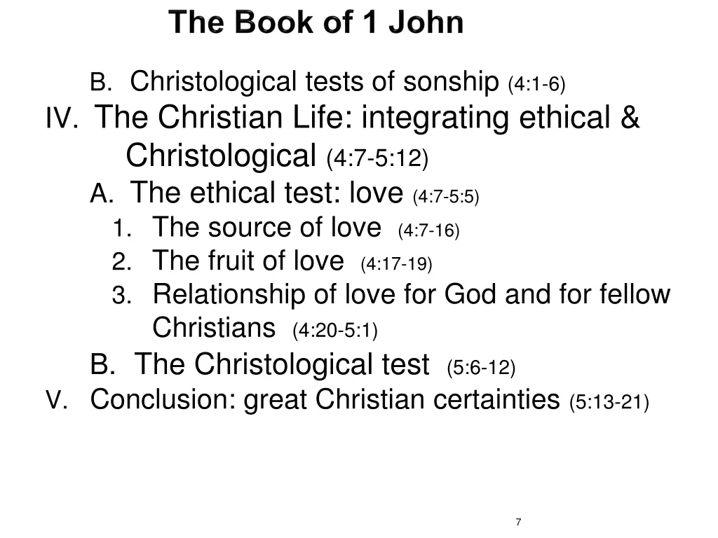 b christological tests of sonship