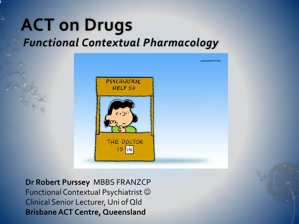 act on drugs functional contextual pharmacology