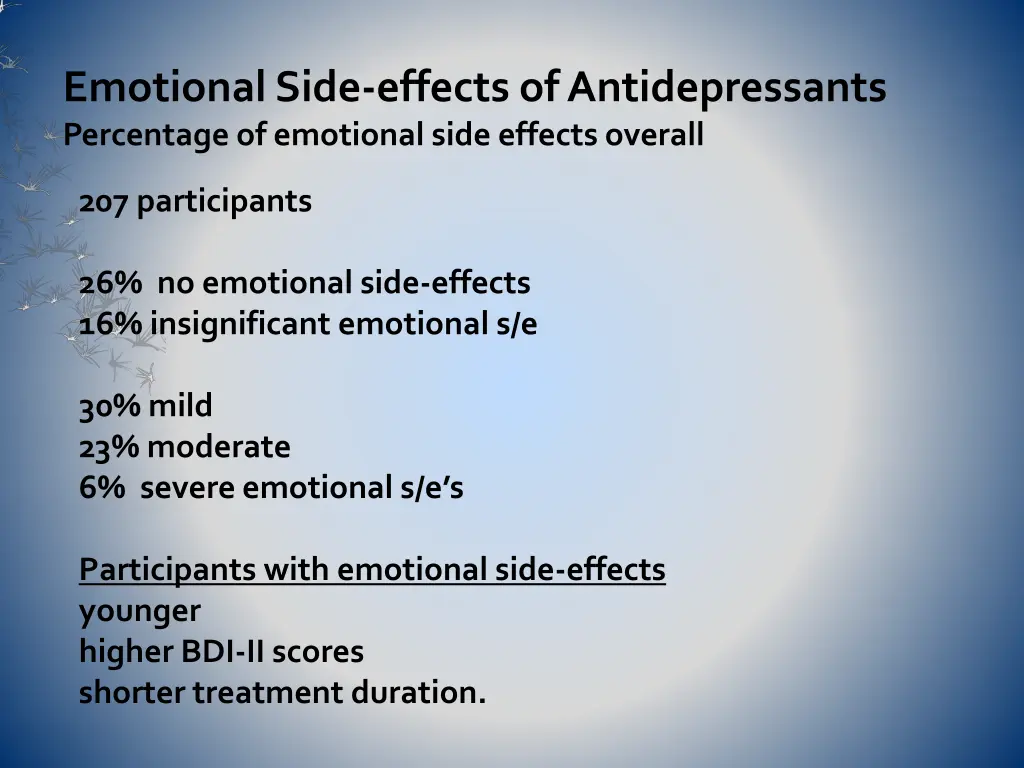 emotional side effects of antidepressants