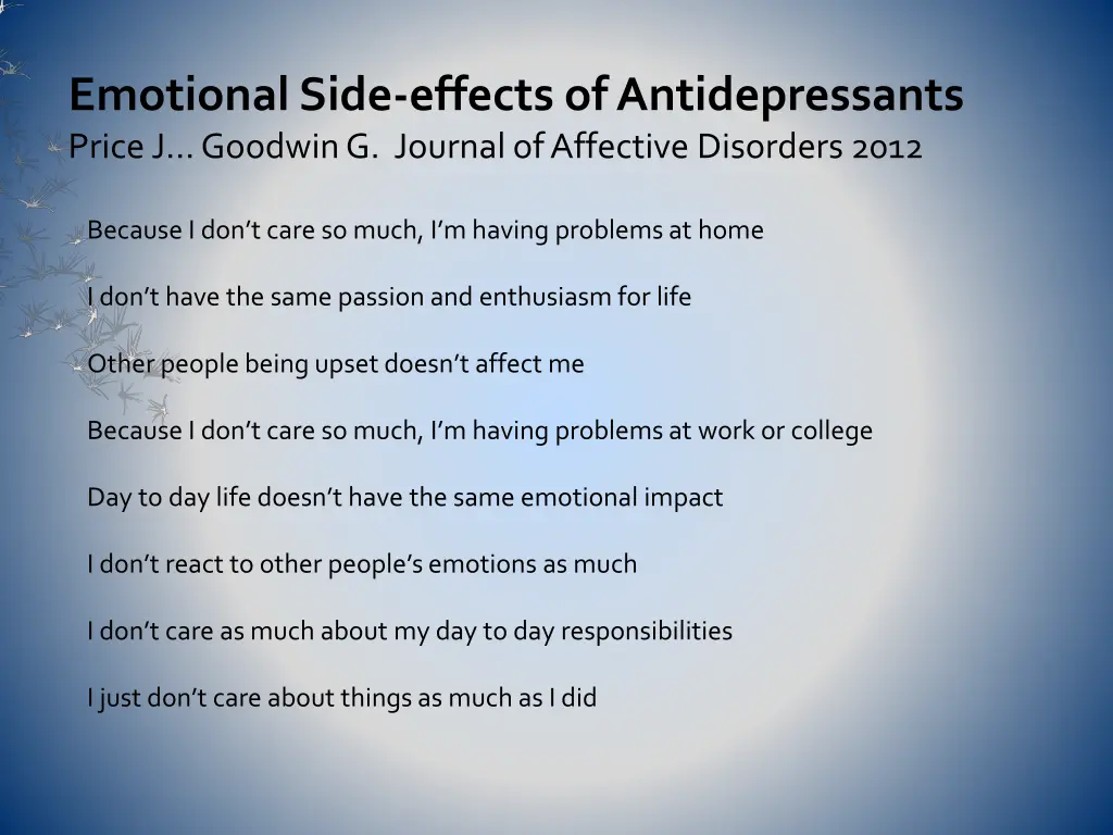 emotional side effects of antidepressants price