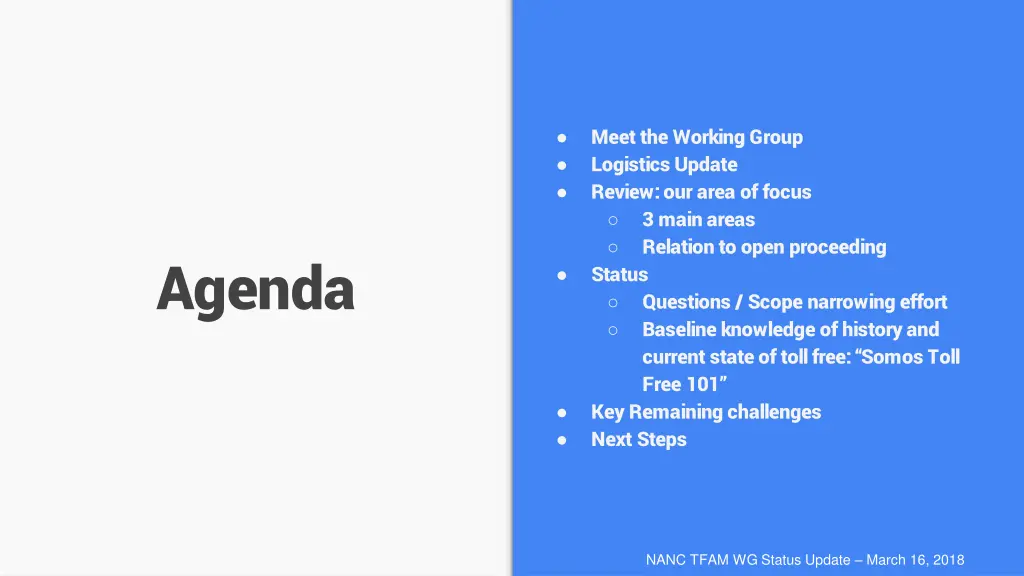 meet the working group logistics update review