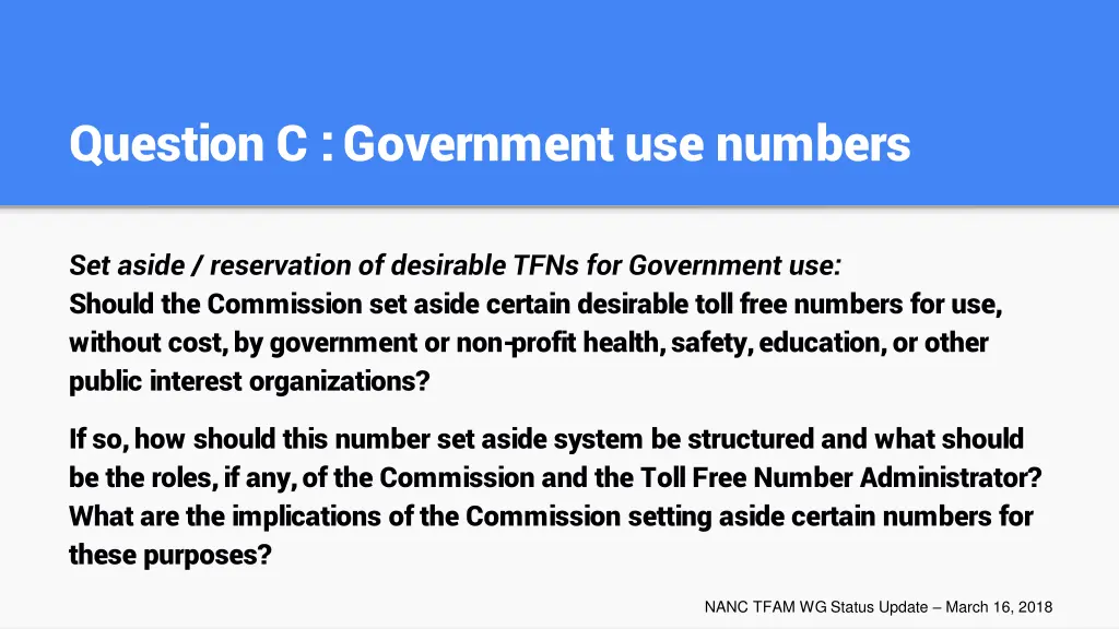 question c government use numbers