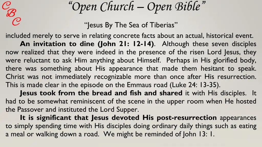 open church open bible