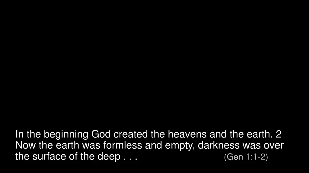 in the beginning god created the heavens