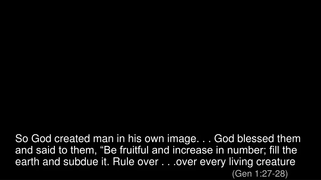 so god created man in his own image god blessed