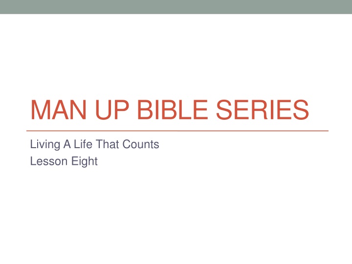 man up bible series