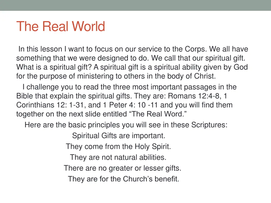 the real world