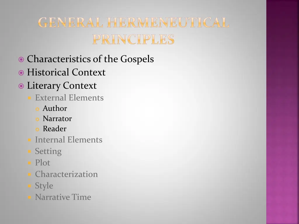 general hermeneutical principles