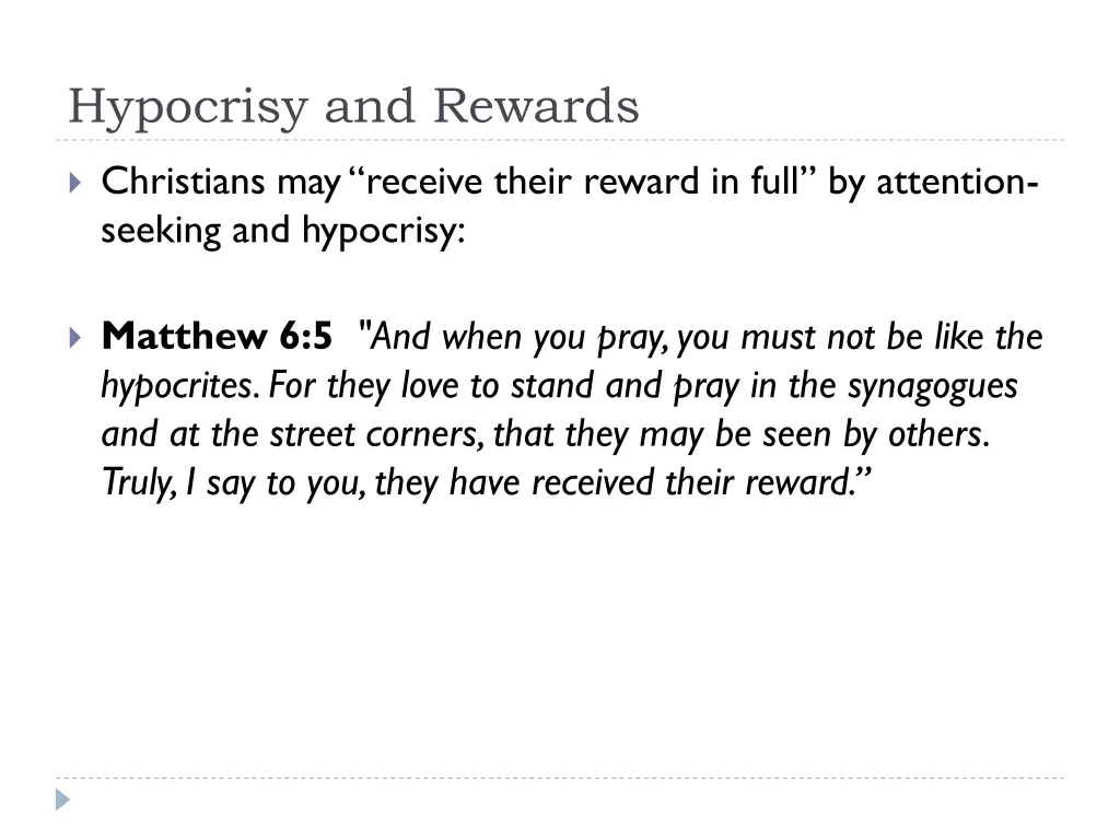 hypocrisy and rewards
