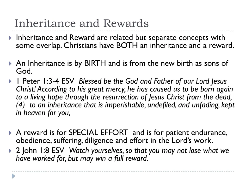 inheritance and rewards inheritance and reward