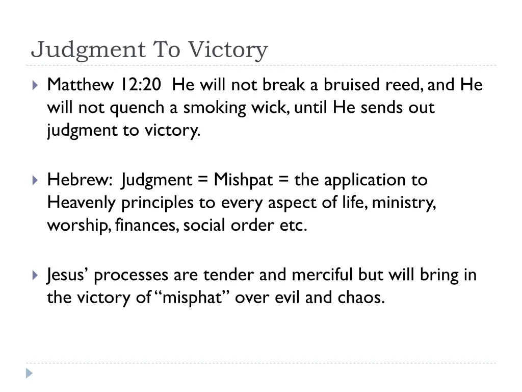 judgment to victory