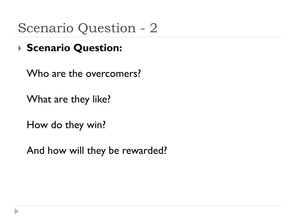 scenario question 2