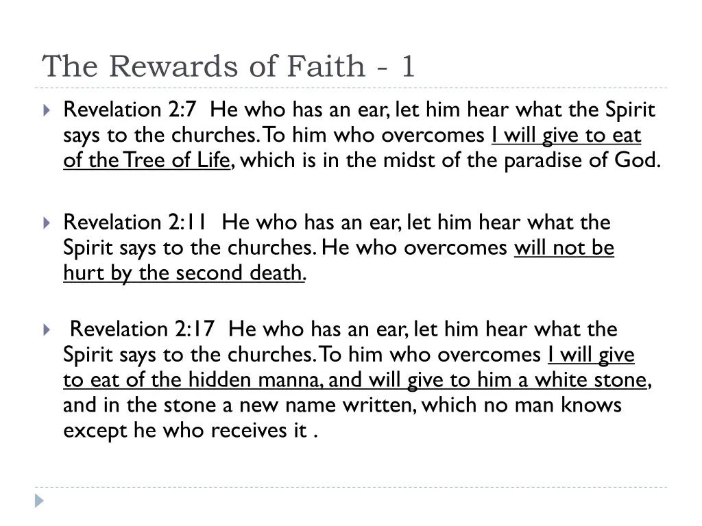 the rewards of faith 1