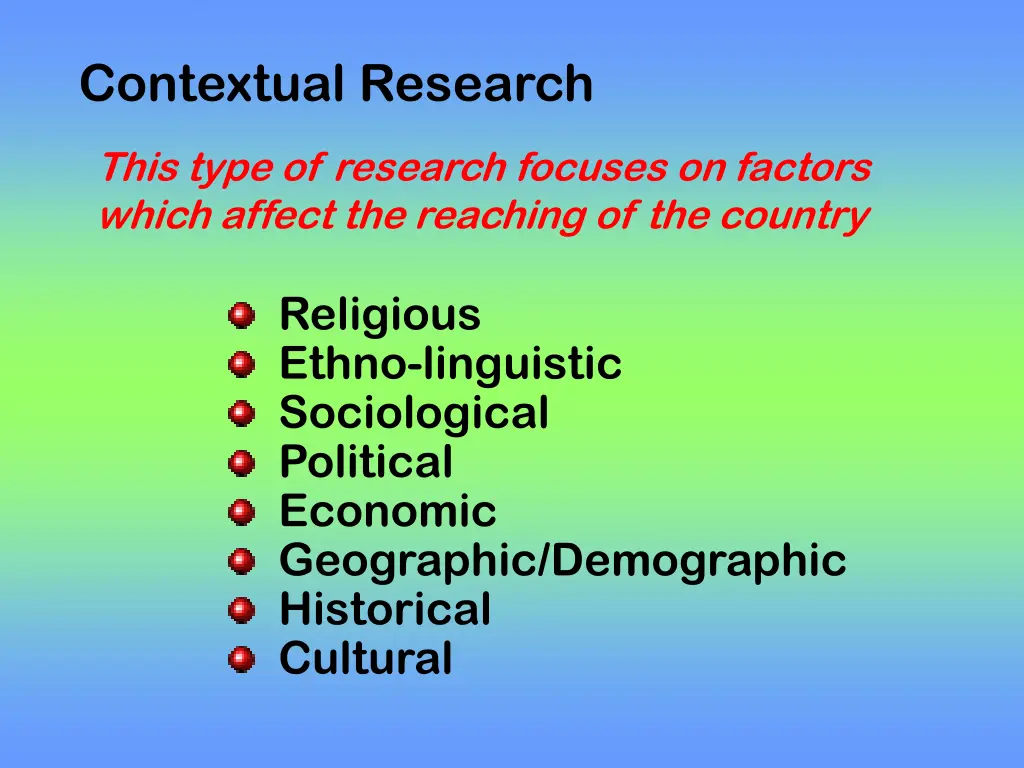 contextual research