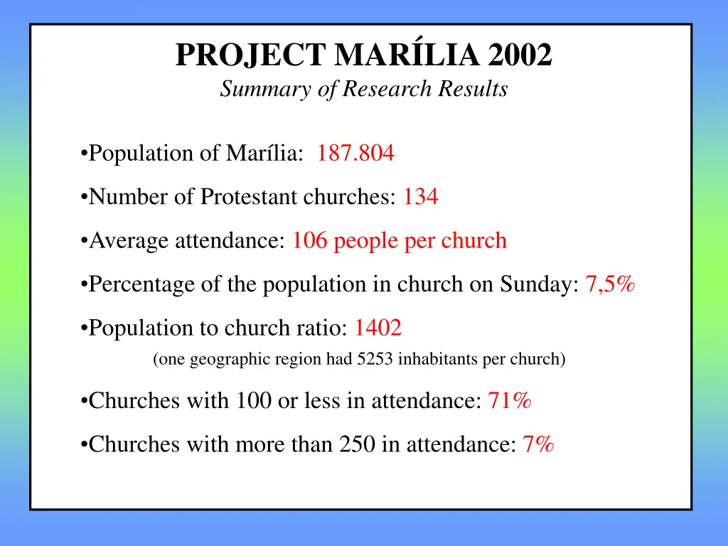project mar lia 2002 summary of research results