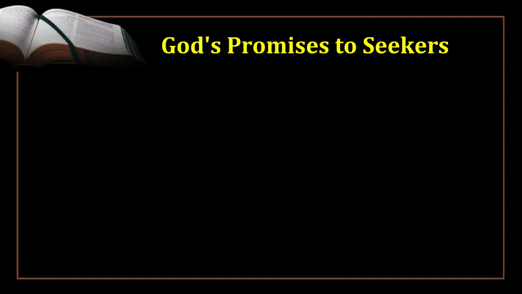 god s promises to seekers