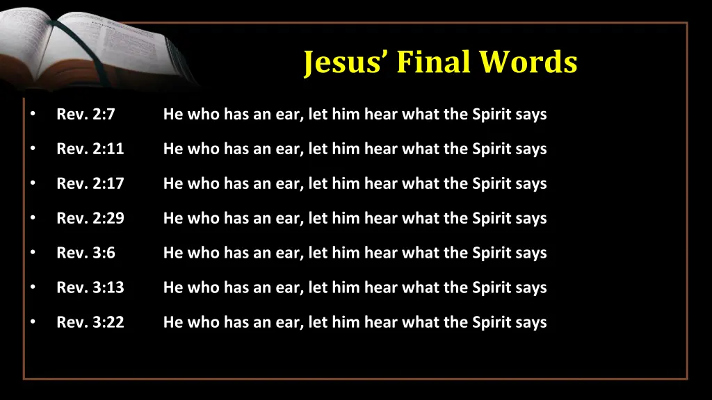 jesus final words