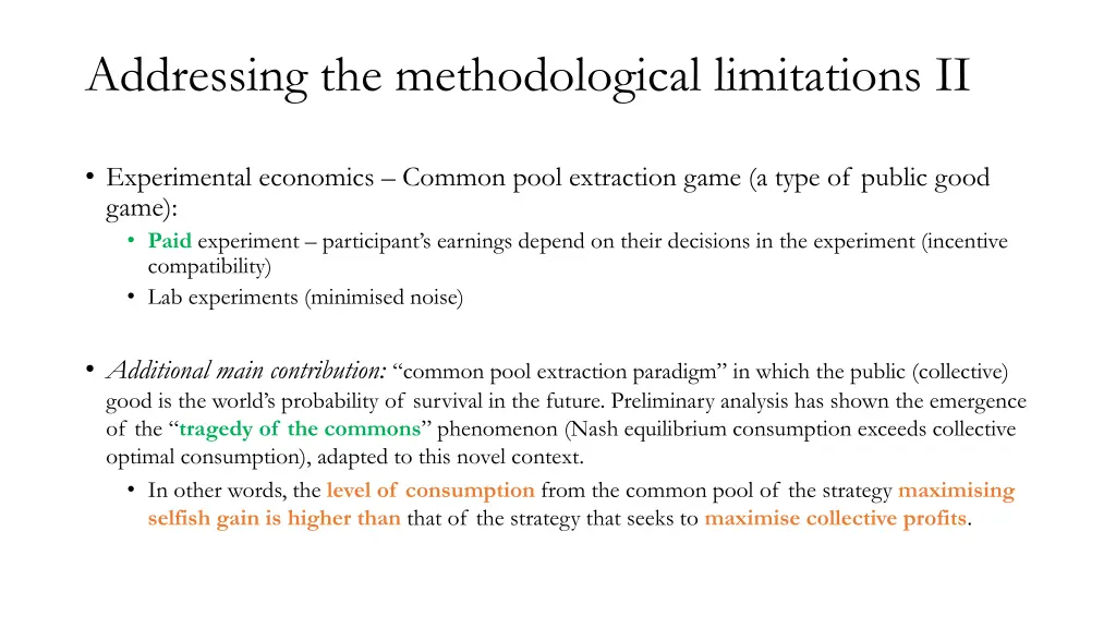 addressing the methodological limitations ii
