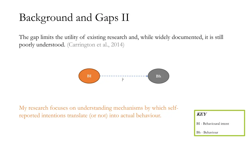 background and gaps ii