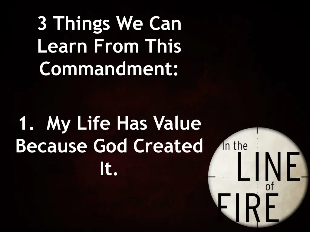 3 things we can learn from this commandment 1