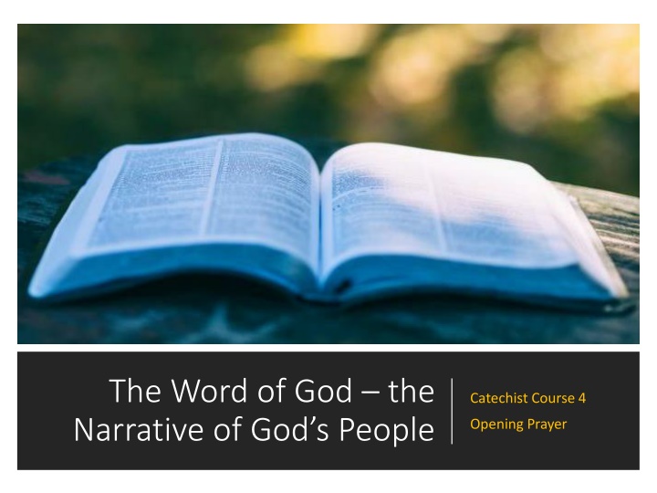 the word of god the narrative of god s people