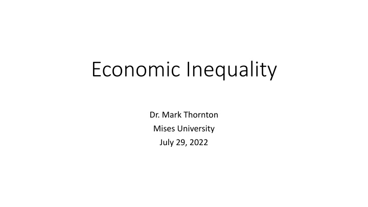 economic inequality