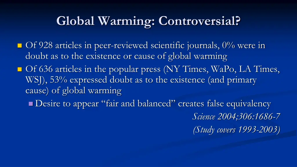 global warming controversial