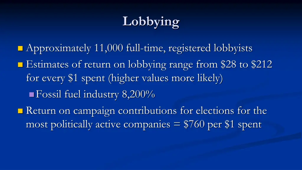 lobbying