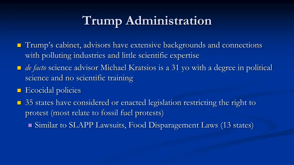 trump administration