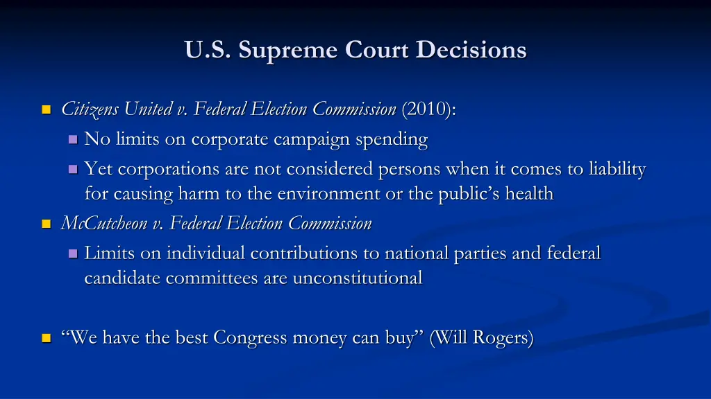u s supreme court decisions