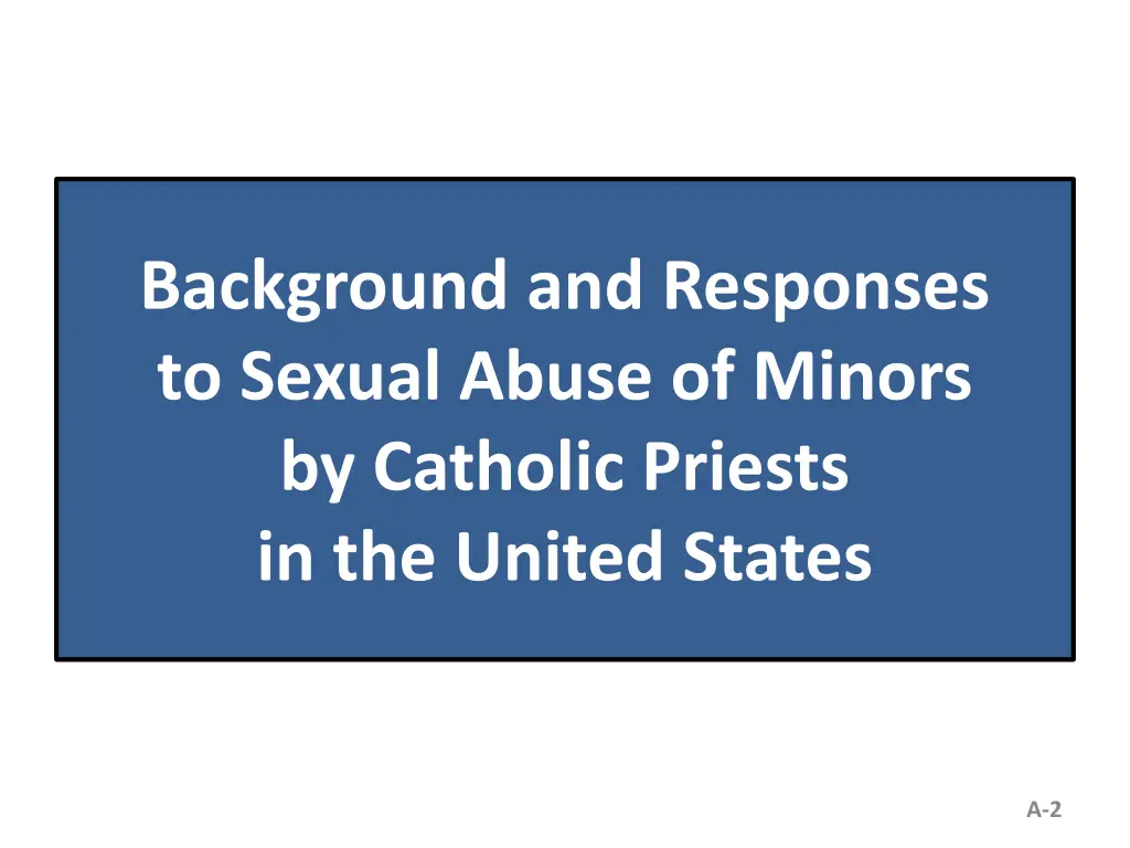 background and responses to sexual abuse