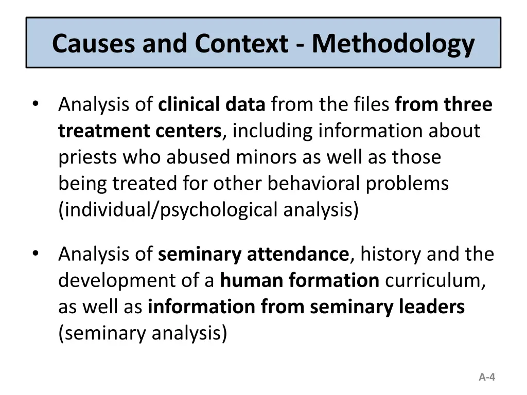 causes and context methodology